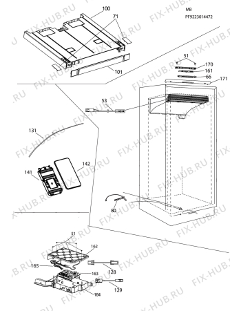 Взрыв-схема холодильника Rex Electrolux EUF2949AFX - Схема узла C10 Electric